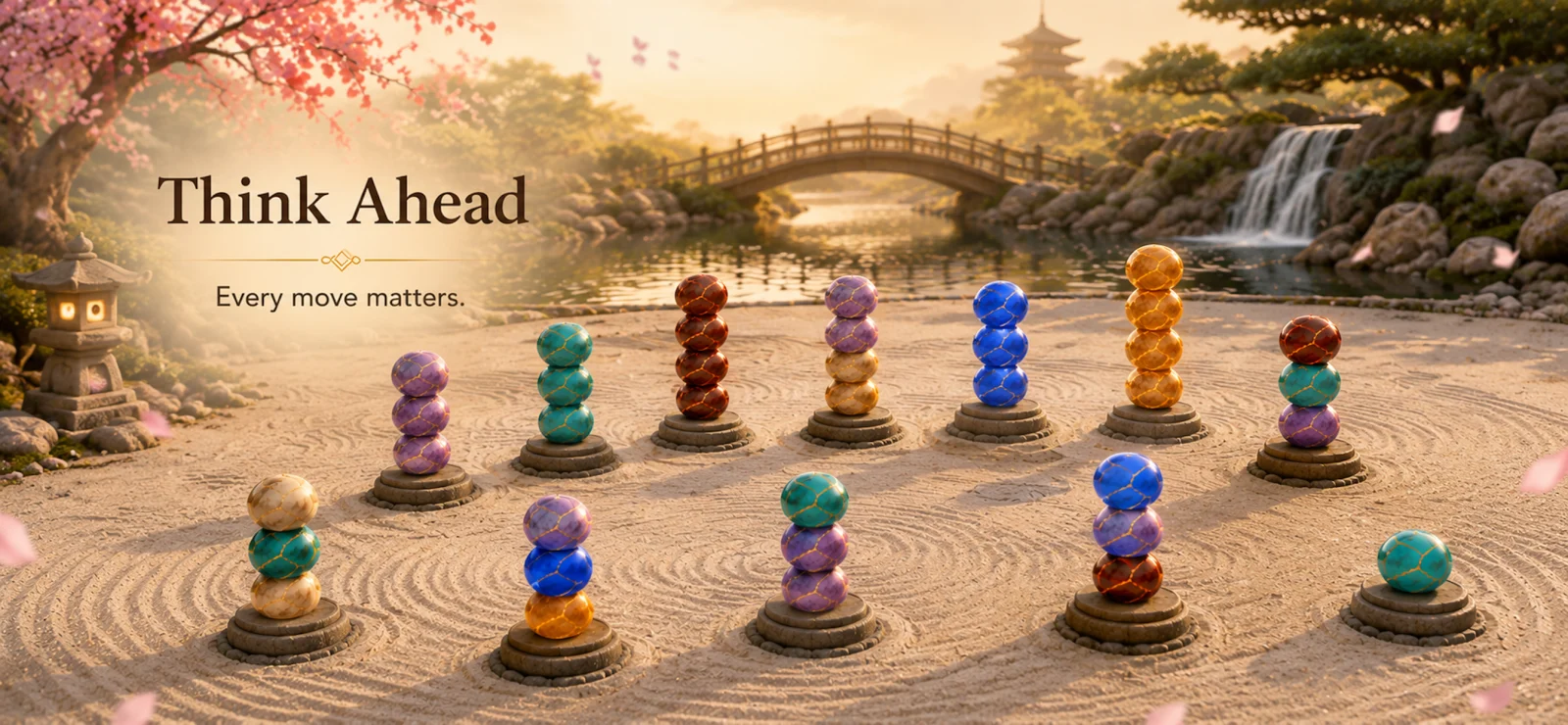 Think Ahead: an advanced Stone Zen puzzle board